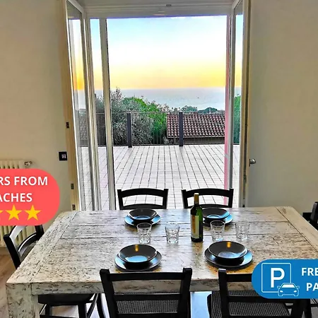 Between Sky And Sea - Panoramic Terrace With Sea View And Shared Pool, 500m From The Beaches Casa de Férias *